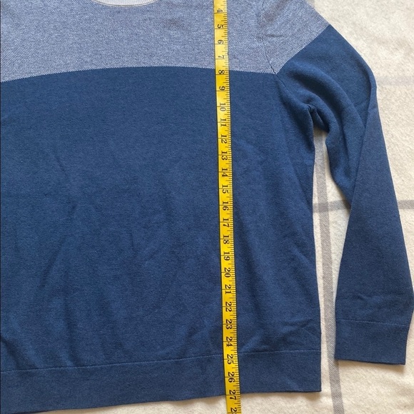 Banana Republic Blue Colorblock Men's Sweater Size Extra Large - Picture 8 of 9